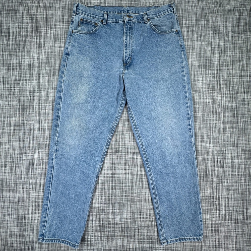 Carhartt B17 Mens Jeans 38x32 Relaxed Straight Leg Blue Cotton Denim Workwear